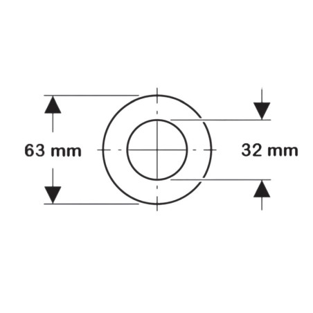 Joint Plat Membrane Caoutchouc Pour Chasse D'eau – 63x32x3 Mm, KadyHome