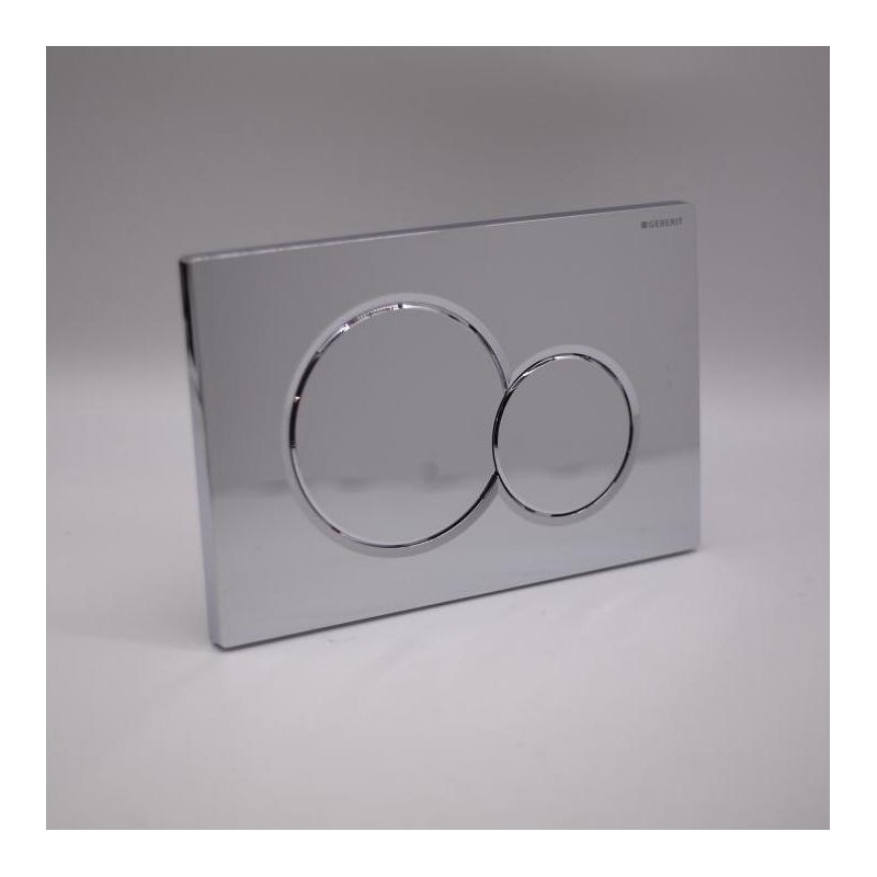 Plaque De Déclenchement WC Hoop Noire En PMMA - Double Chasse, Compatible Bâti-supports Wirquin Chrono, Initio, Compact | Pour Mur De 1 à 8 Cm - Design Moderne