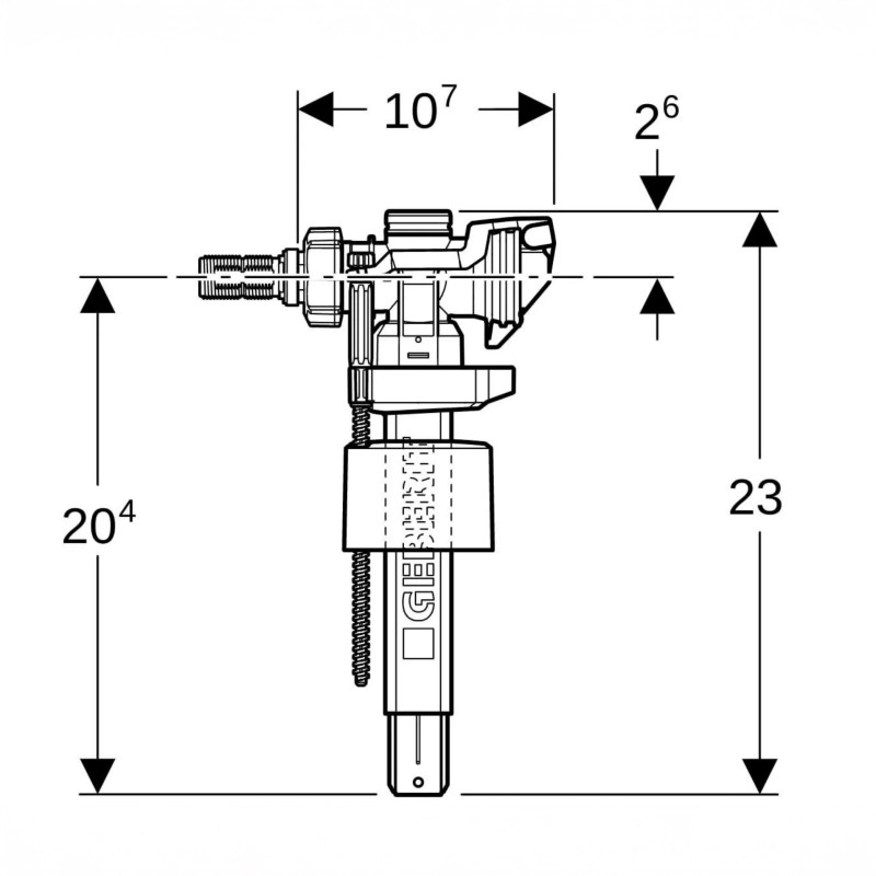 Robinet flotteur type 383 3/8 Geberit